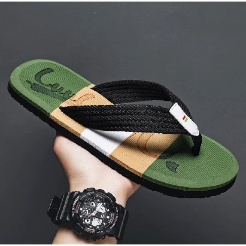 Nowe, duże męskie kapcie, modne, codzienne męskie sandały z grubą podeszwą, lekkie, do wędrówek i brodzenia, męskie klapki.