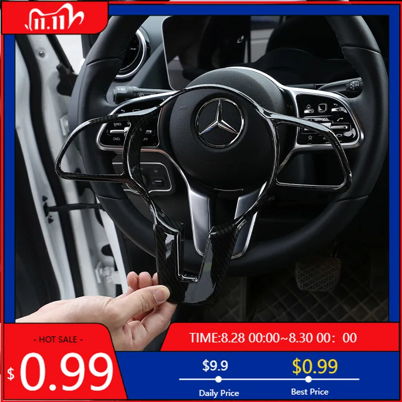 

Внутренние наклейки на руль автомобиля для Mercedes Benz A B C E G CLA CLS GLC GLE GLS EQC GLB W177 W247 W205 W213 C257 X253