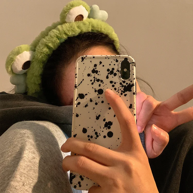 Lady Fresh and Cute Face Hair Band Net Red Cartoon Funny Plush Head Band Small Frog Hair Accessories