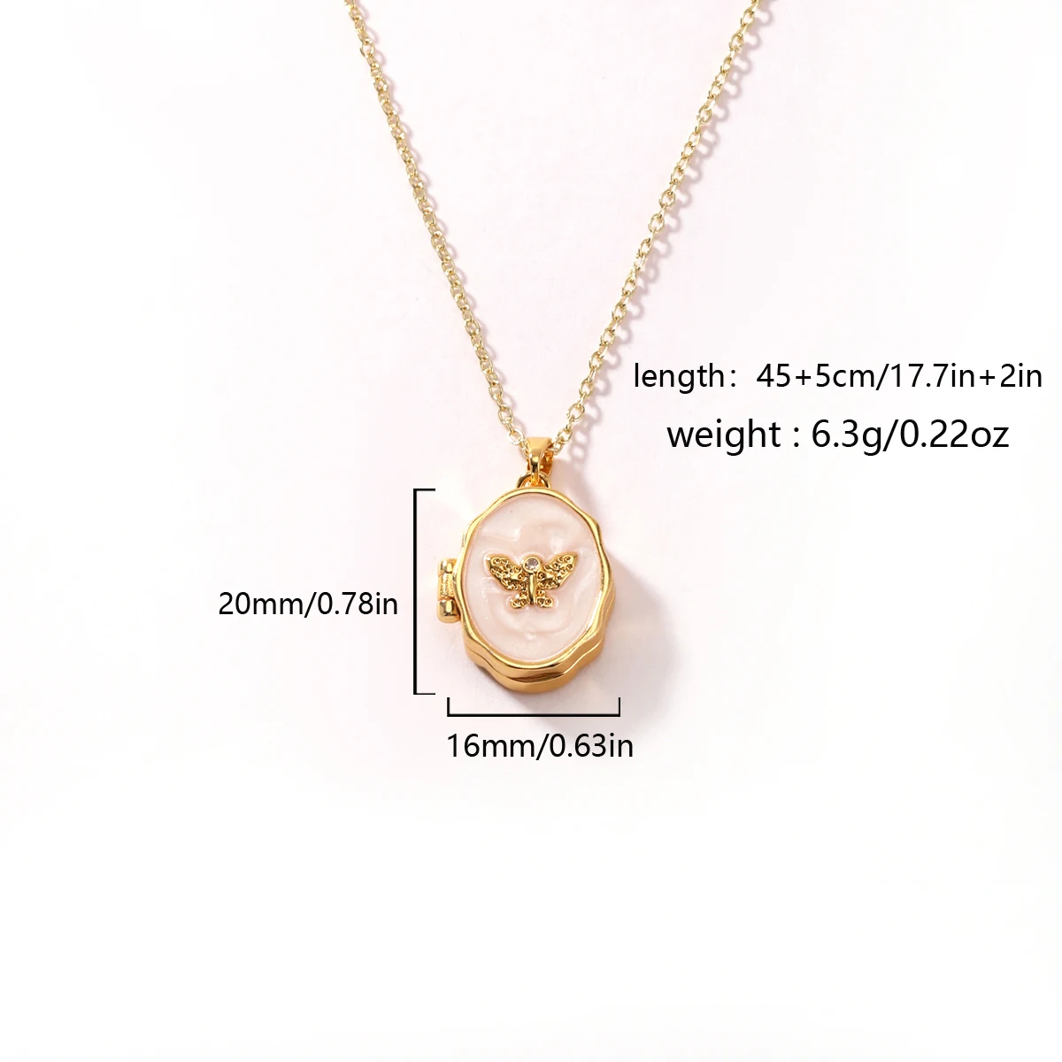 Vintage Emaille Herz Foto-Medaillon Anhänger Halskette für Frauen Minimalistischer Luxuriöser Nicht-Verblassender Edelstahl Schmuck Accessoire – Detail 5