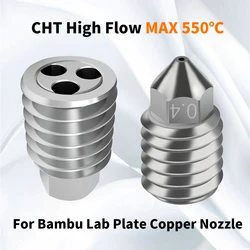 CHT Copper Updated  Nozzle For Bambu Lab x1,x1c High Flow Hard Steel Nozzle Fit Bamboo Lab P1P,P1S Bamlabs  X1 Carbon 2.0 Hotend