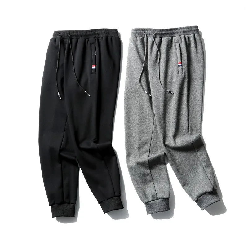 

Versatile High-Quali Brued Cotton Fce Lined Casual Men's Sweatpants Autumn Winter Warm Trousers for Men Urban Sle
