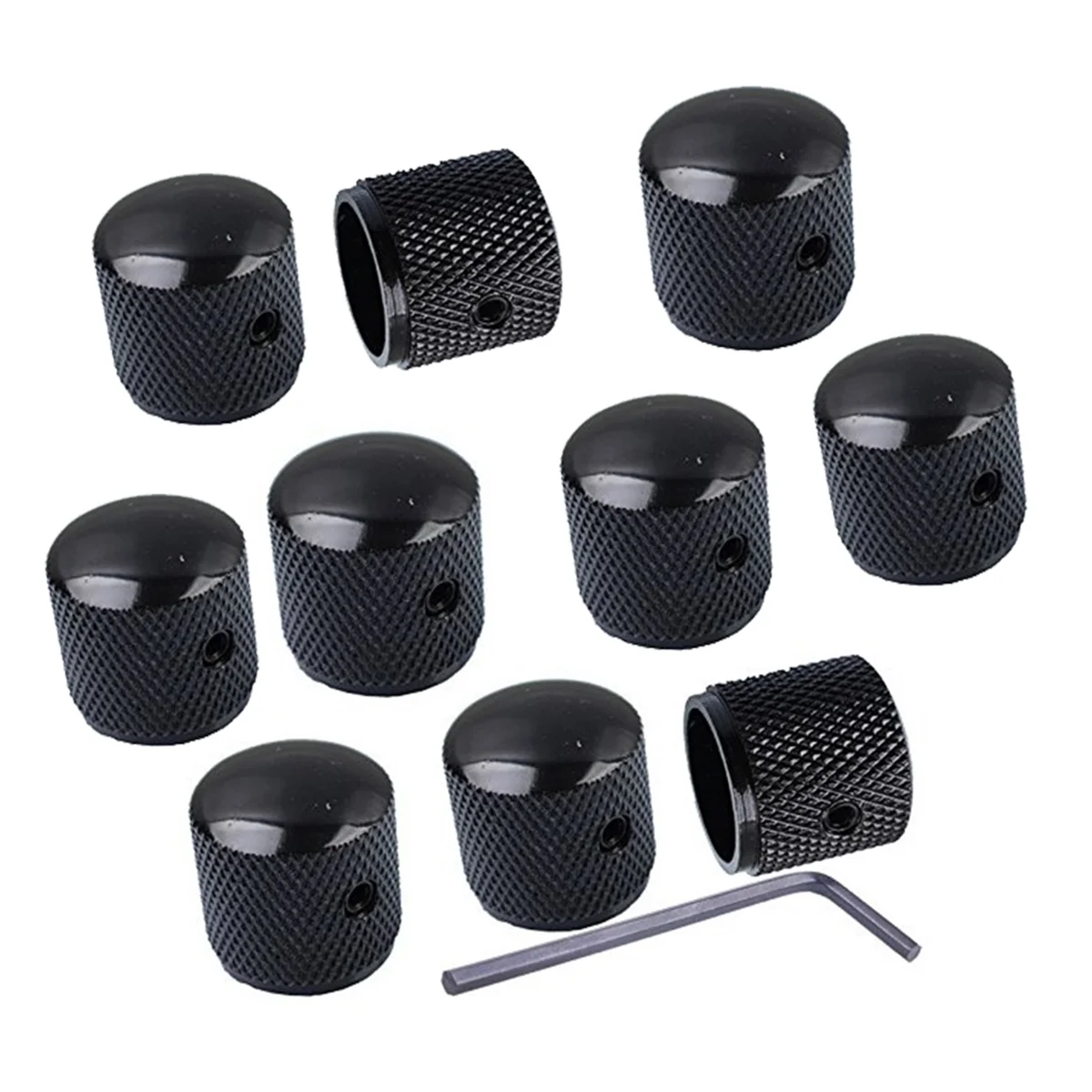 

A71P Black Electric Guitar Metal Volume Knob Bass Volume Knob Iron Knob with Hole Volume Knob Switch Cap