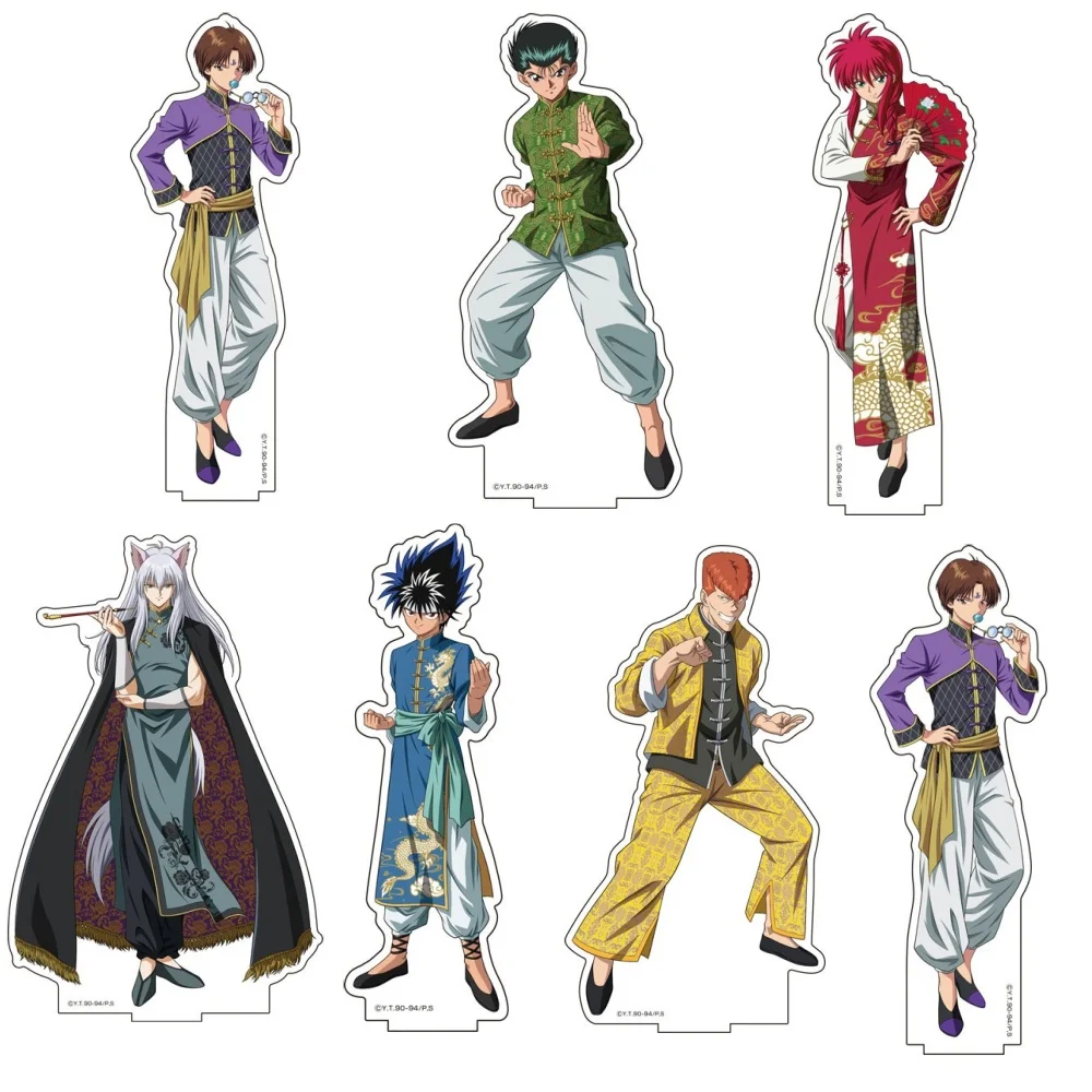 Nowe anime YuYu Hakusho figurki Urameshi Yuusuke stojaki akrylowe Kuwabara Kazuma Model postaci płyta dekoracja biurka stojący prezent