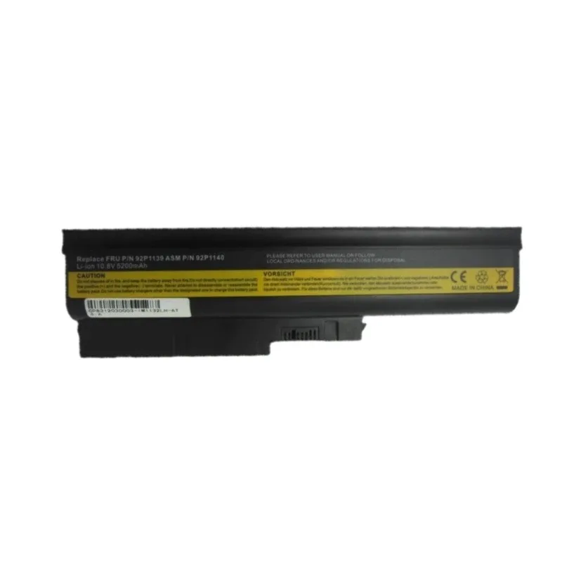 جديد استبدال بطارية الكمبيوتر المحمول 10.8 فولت 5200 مللي أمبير T60 لينوفو ثينك باد T60P T61 T61p R500 W500 SL300 SL400 42T5233 92P1137