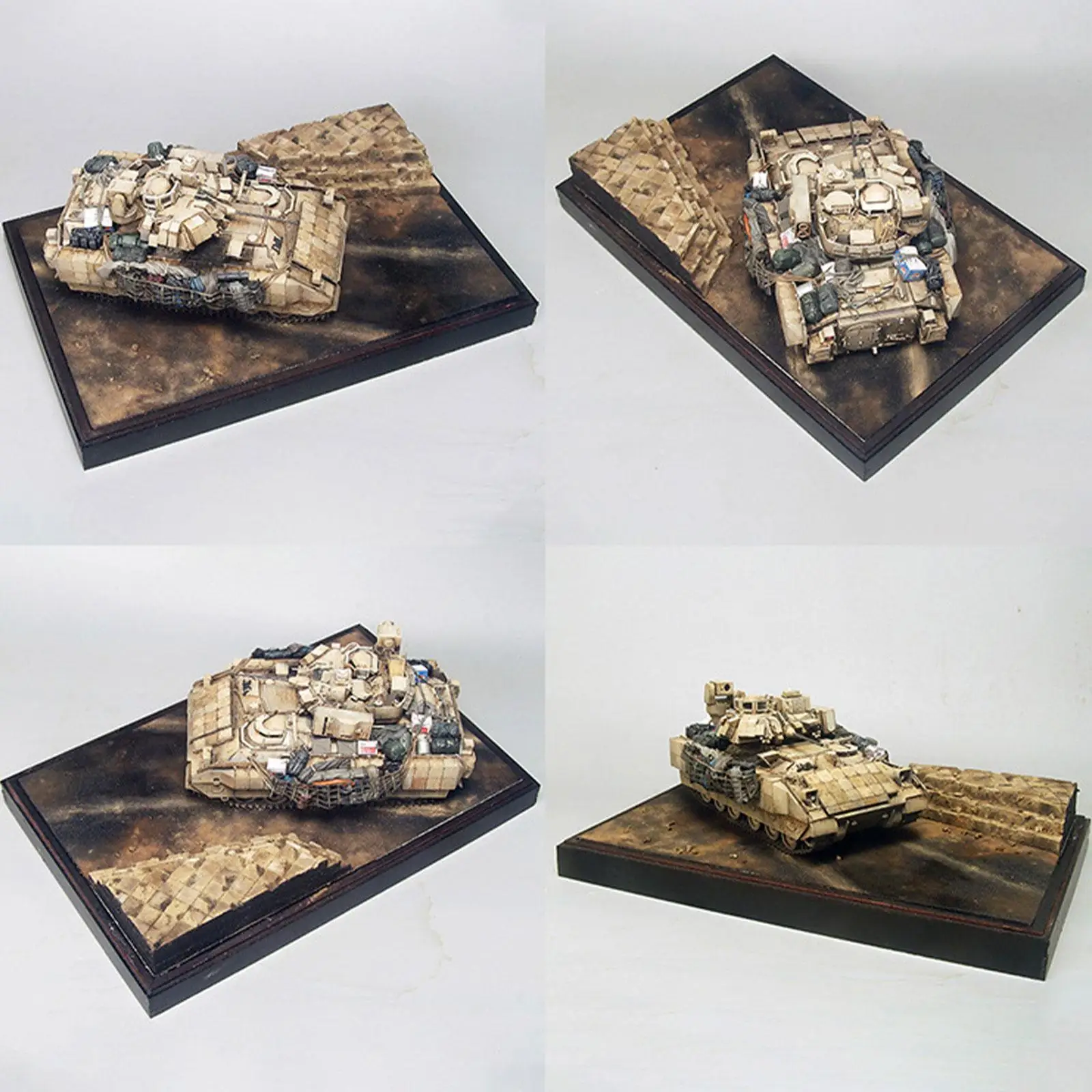 

1/35 Auto Display Stand Highway Montage Model Multifunction Decorative Vehicle -Tank -Tank -Display -Base for Parking Landscape