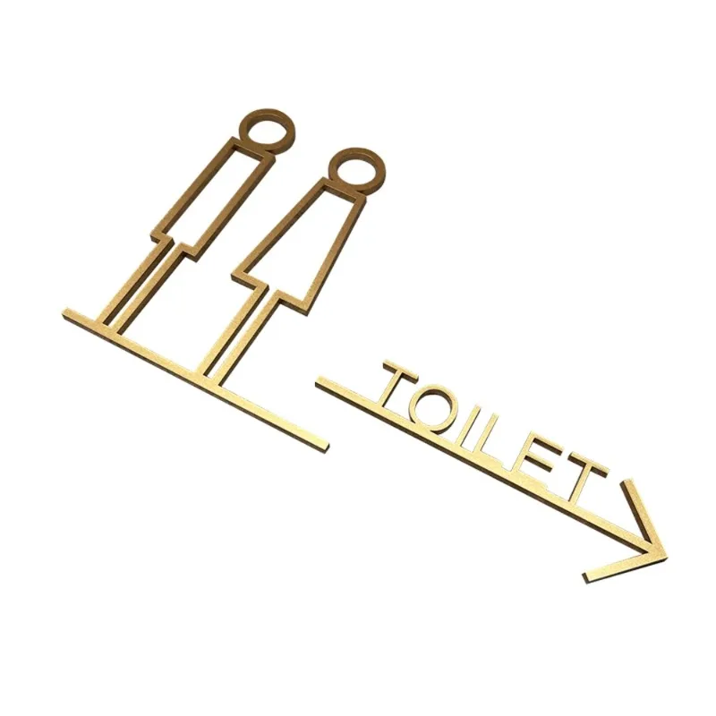Acrylic Bathroom Sign Washroom Wall Art Hotel Homestay Toilet Guidance Plaque Funny Home Decor Modern Hanging Ornament