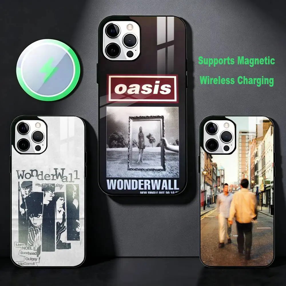 Band Oasis W-Wonderwall Phone Case For iPhone 17,16,15,14,13,12,Plus,Pro,Max for Magsafe Magnetic Wireless Charging