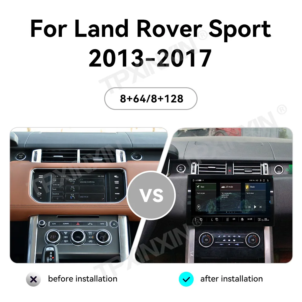راديو سيارة بشاشة تعمل باللمس لسيارة لاند روفر سبورت 2013-2017 أندرويد نظام تحديد المواقع للسيارات الوسائط المتعددة راديو تلقائي وحدة استقبال ستيريو #2