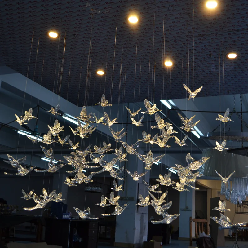 Hanging Ornament Hotel For Lobby Restaurant Ceiling Art Decorations for Bird Hanging Decoration