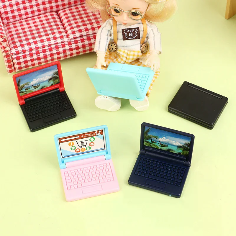 Dollhouse Toys Model 12 Office Computer Laptop Dolls House Decoration Accessories 1/12 Perfect Gift For Kids High