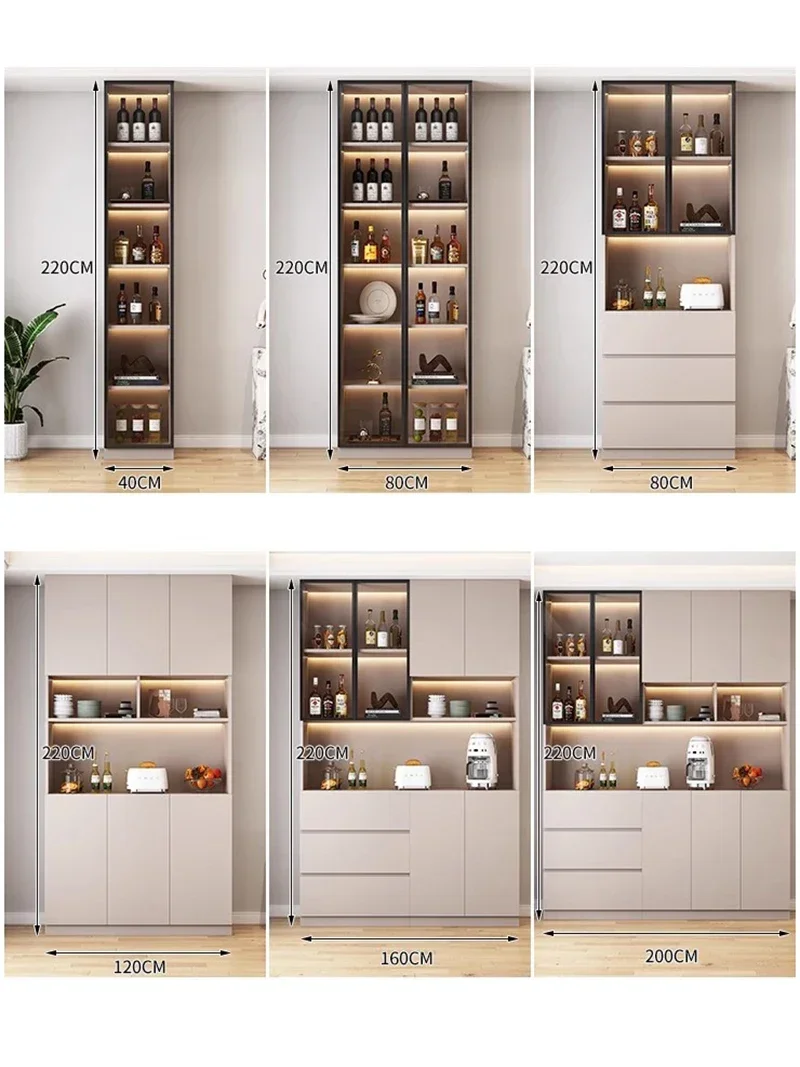 Nowoczesna Prosta Szafka na Wino Skandynawska Restauracja Kredens na Kawę Szafka na Wino Model Gablota na Książki Regał Vitrinas Meble Barowe