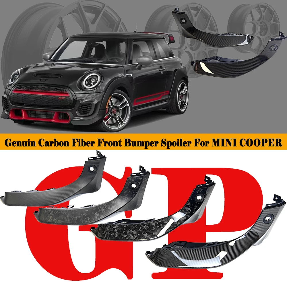 New Sporty GP Style Real Dry Carbon Fiber Replacement Front Bumper Spoiler For LCI Non LCI Mini Cooper F56 F55 F57 JCW