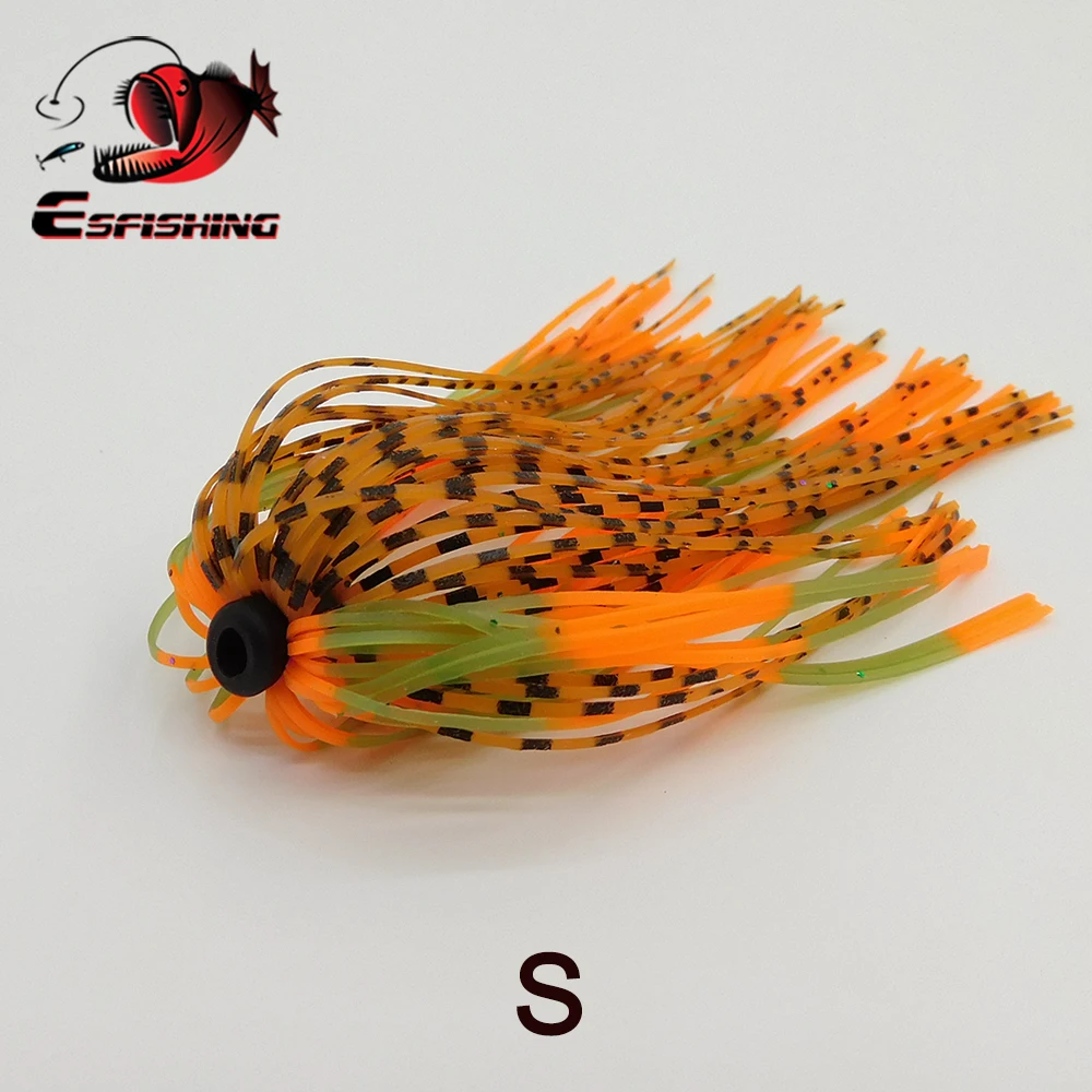 ESFISHING Faldas de silicona para jig con anzuelo – Lucio y lubina - imagen 5