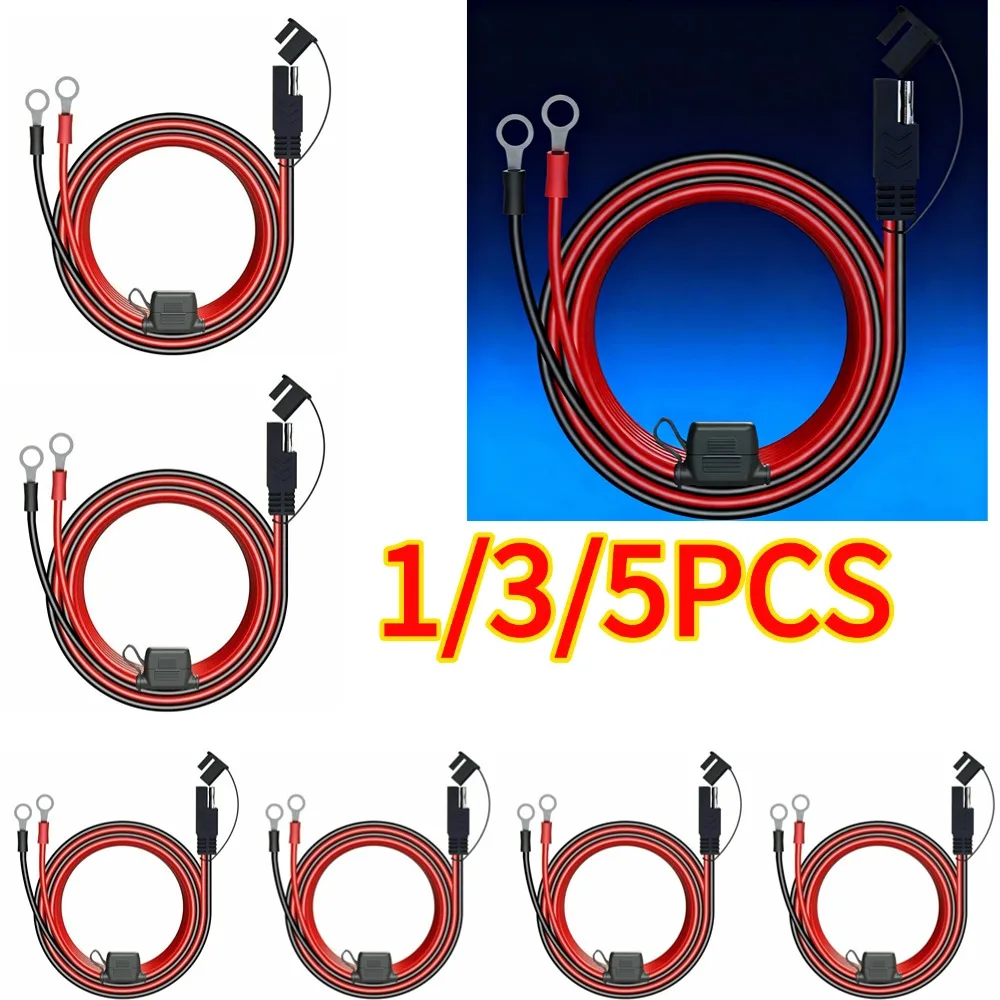 Cavo caricabatterie 1/3/5PCS per terminale batteria moto al cavo di prolunga rapido SAE con adattatore caricabatteria con fusibile 10A