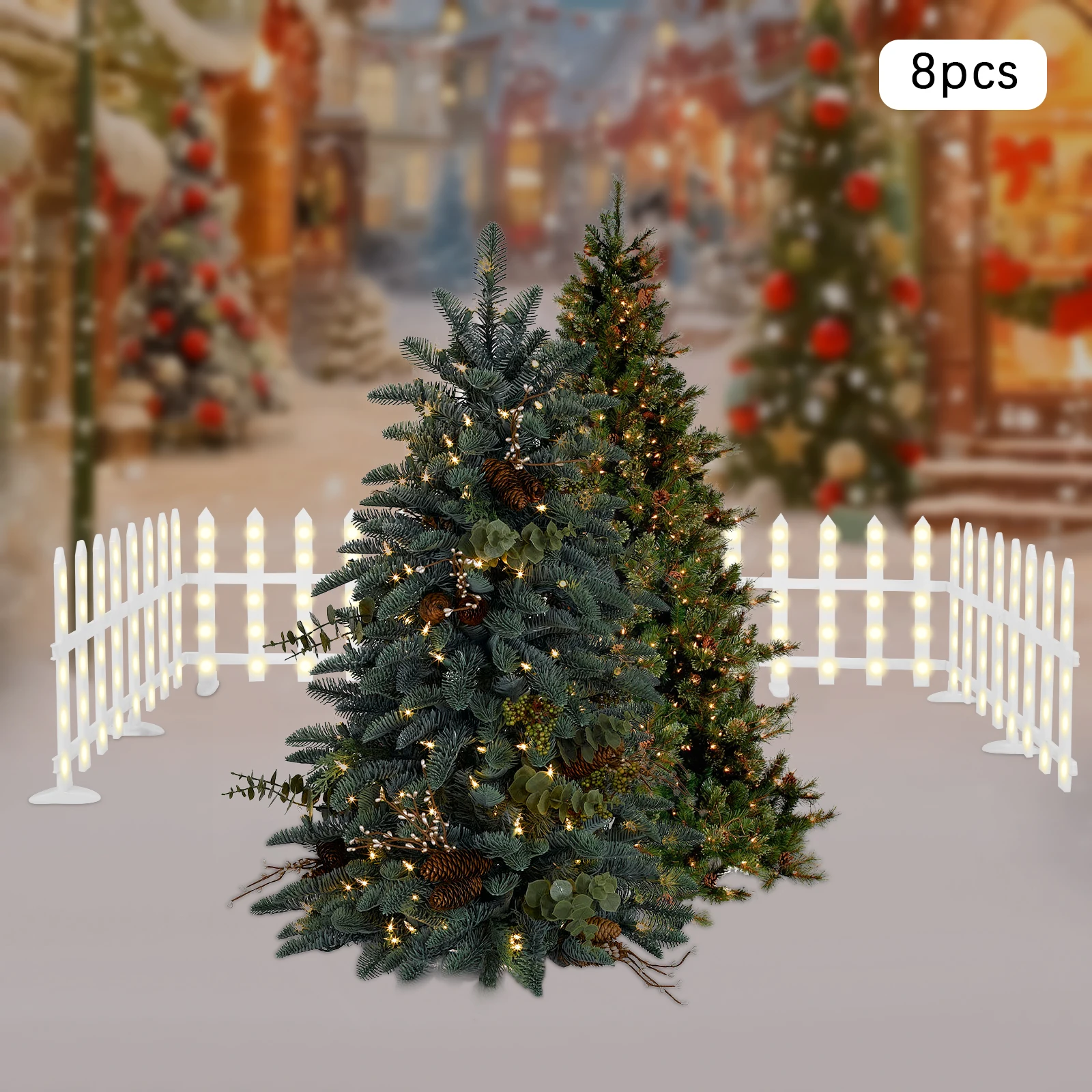 Luces LED para valla navideña, lámpara decorativa para exteriores, impermeable Ip44, iluminación para jardín y patio, fiesta de boda, 8 Uds.