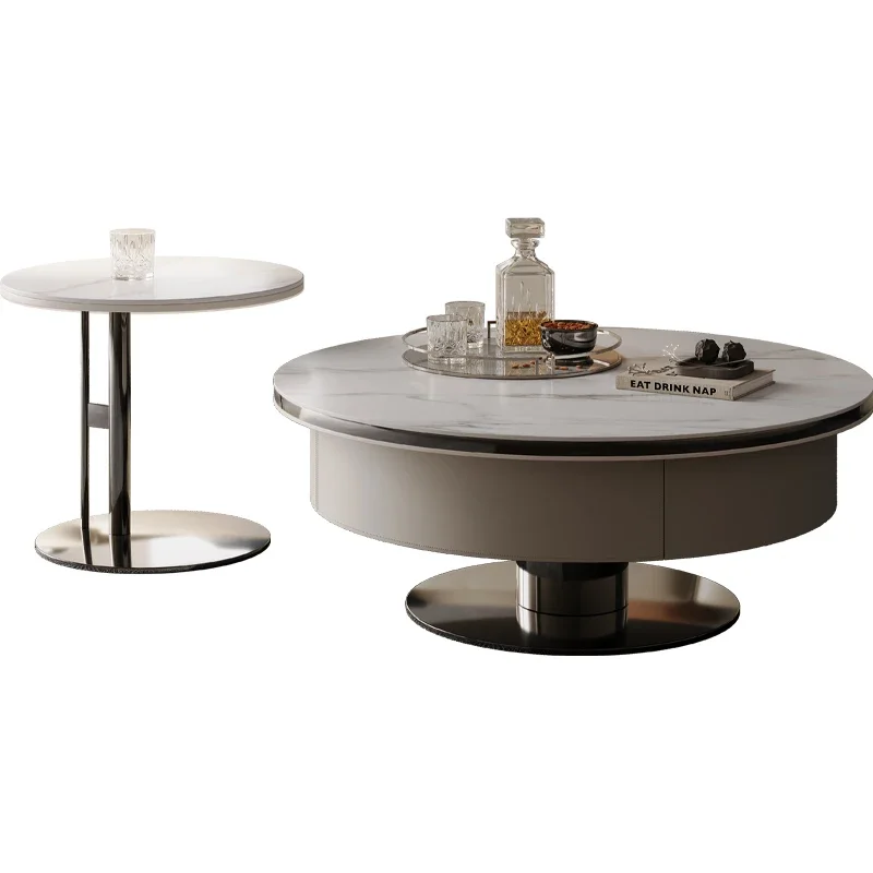 Italian minimalist rock slab coffee table living room simple and modern small household