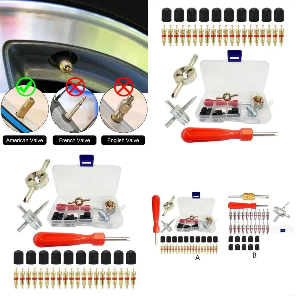 

Пакет из 33 шинных клапанов Ядерной инструмент Пластиковая ручка прочная стальные валы обновления для ремонта мотоциклетных шин