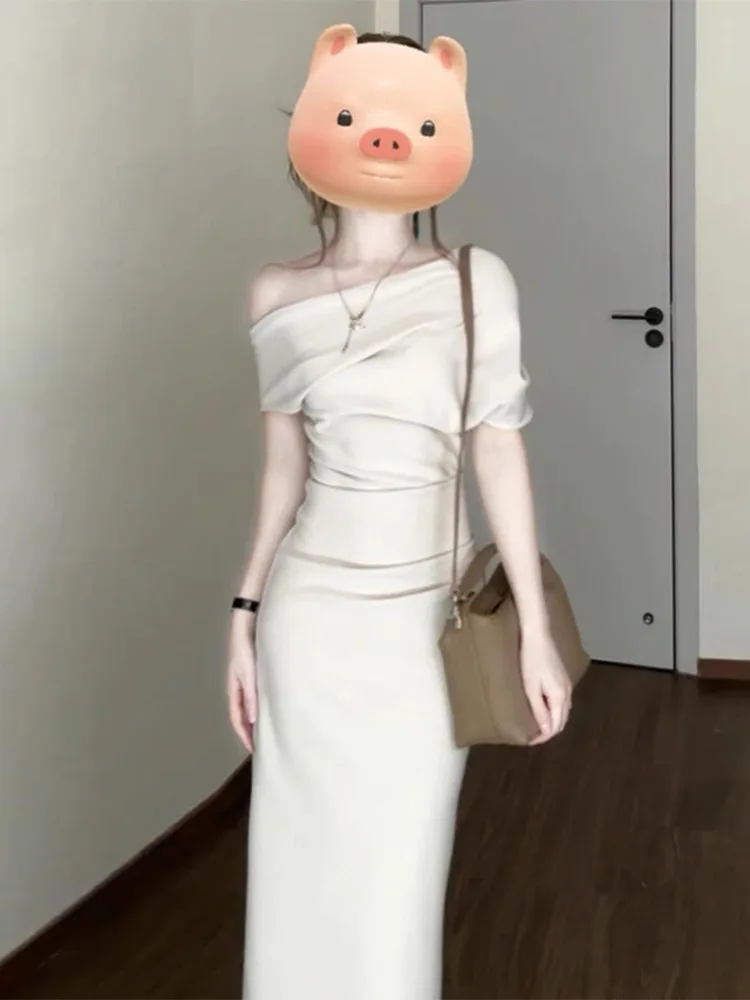 Vestidos de manga curta das mulheres noite 2025 mulher primavera boêmio crochê laço-up bloqueio vestido fofo em camadas retro mori menina y2k