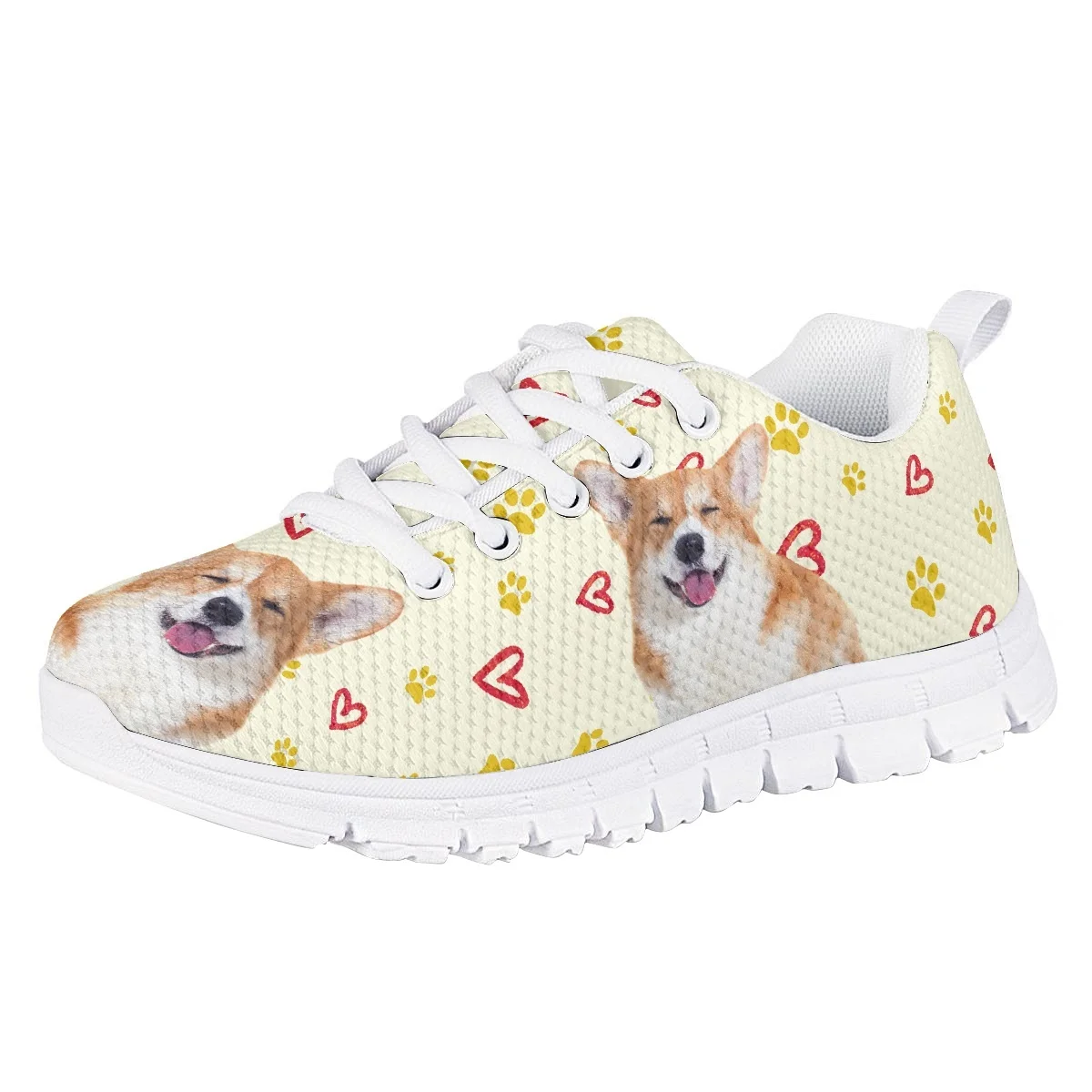 Kawaii corgi Kinder laufschuhe für Jungen Mädchen atmungsaktive Laufschuhe tragen widerstands fähige runde Zehen Jogging wohnungen zapatilla