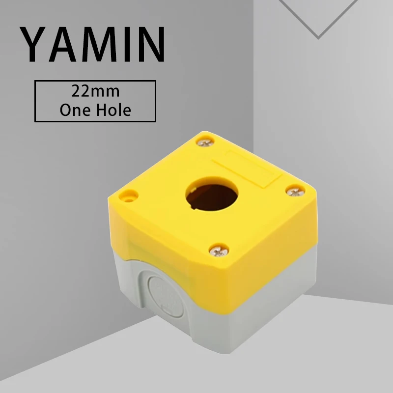 XB4 Yellow Button Box 12345 Holes Waterproof And Dust Proof Control Box Mounting Hole Diameter 22mm Switch Accessory