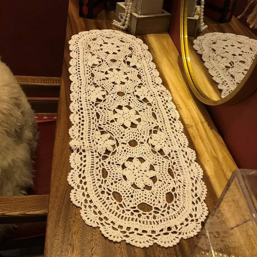 New Oval Crochet Doilies Crochet Cotton 35/40CM Crochet Placemats Cotton Doilies