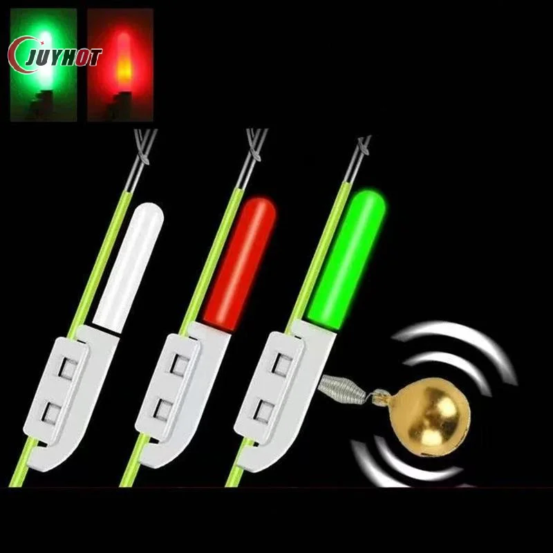 5Pcs/Set Reusable Electronic Light Stick With Bell LED Fishing Alarms Accessories Fishing Electronic Rod Luminous Stick Lights