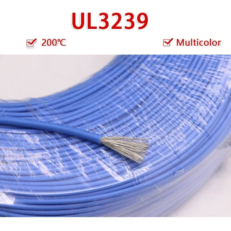 Silicone Wire UL3239 Tinned Copper 32 30 28 26 24 22 20 18 16 14 12 10 8 AWG 3KV DIY LED Heat-resistan Electronic Cable