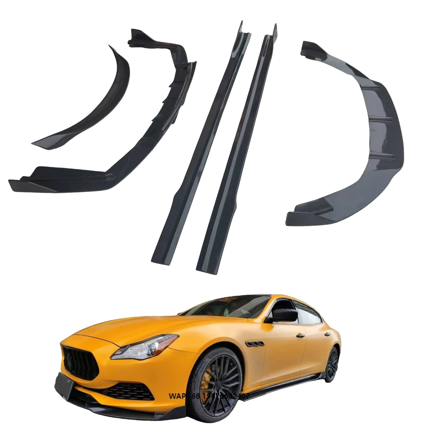 

Auto Parts forMaserati Quattroporte Upgrade 3D Style Body Kit Front Lip Rear Diffuser Side Skirts Rear Spoiler Tuning Carbon