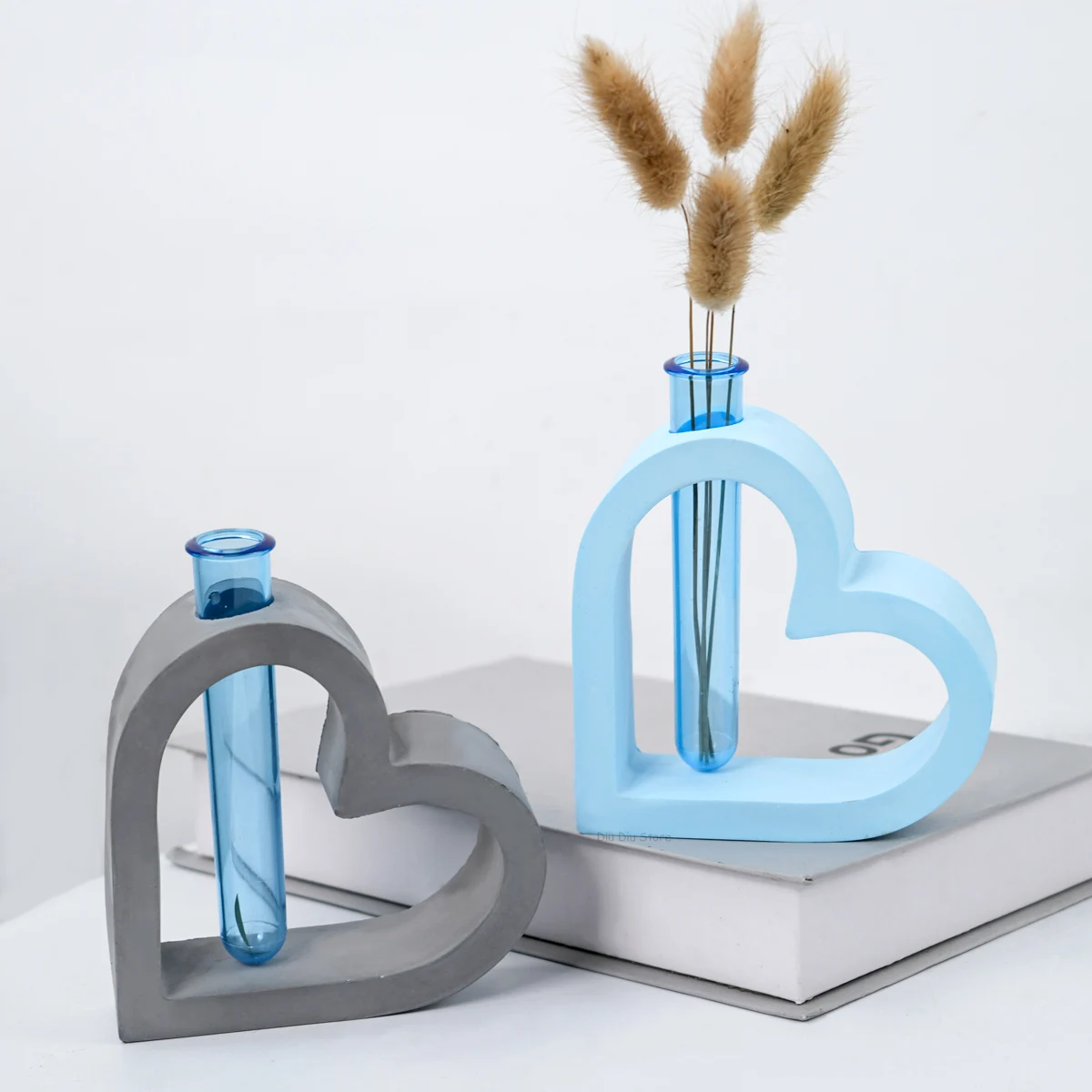 Hartvorm Bloempot Siliconen Mal DIY Liefde Hydrocultuur Vaas Ambachtelijke Geschenken Maken Gips Hars Gieten Mallen Home Decor Leveranties