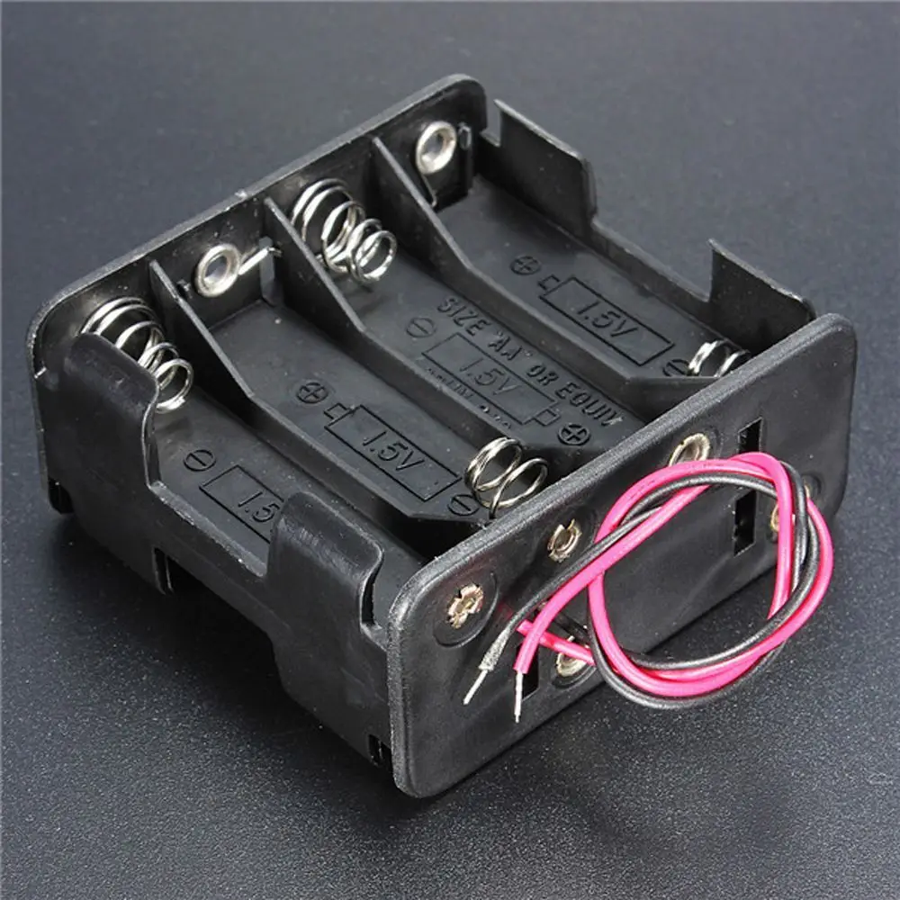 

Storage Box with Wire Lead Plastic Rechargeable Battery Box Battery Clip Slot Batteries Stack Battery Holder Box Battery Case