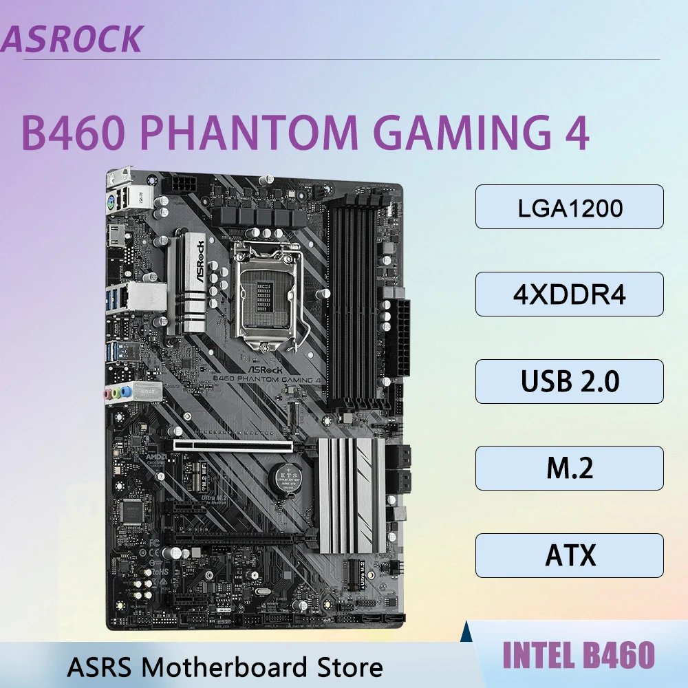 carte-mere-b460-lga-1200-pour-processeur-de-10e-generation-i9-10900-i9-10900k-i7-10700-i5-10600-ddr4-atx