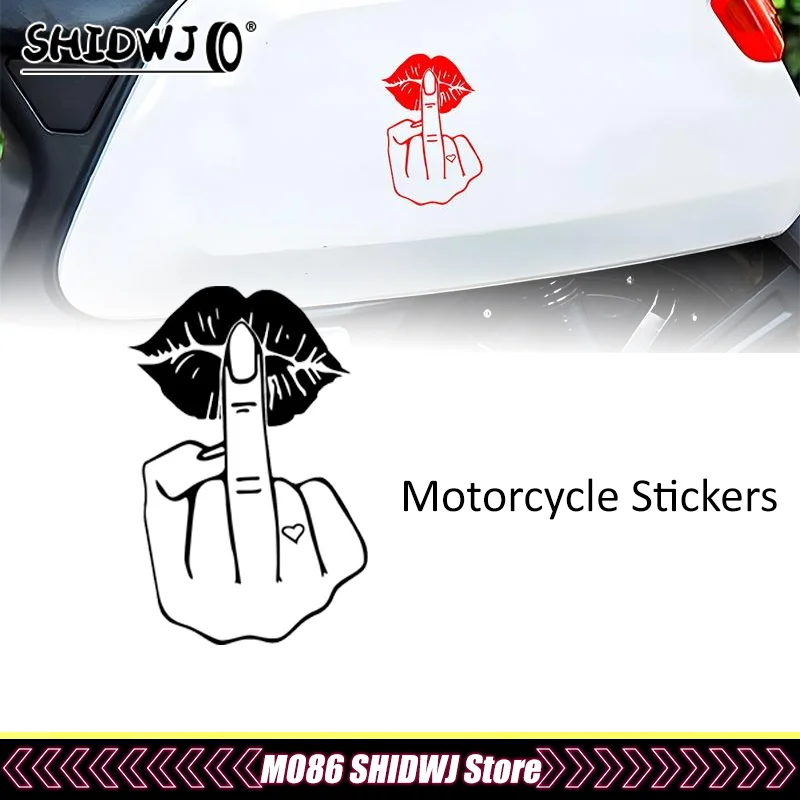 

1PCS Give You A Kiss Like The Finger - Creative Reflective Vinyl Stickers Motorcycle Modification Stickers