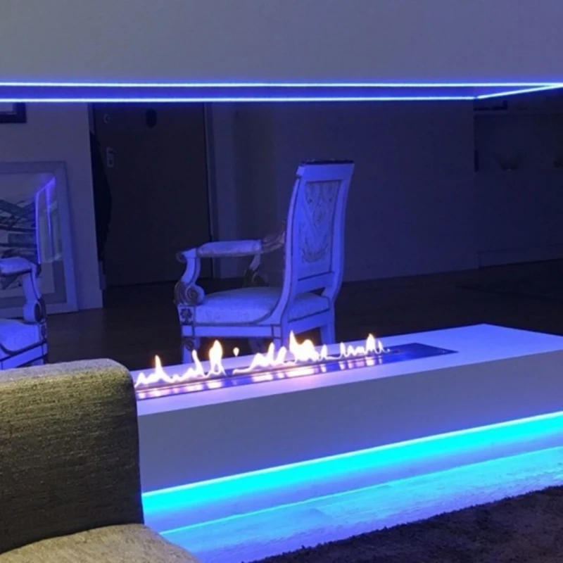tuya wifi bio kamin  smart bioethanol burner electric smart remote biofuel ethanol fireplace insert