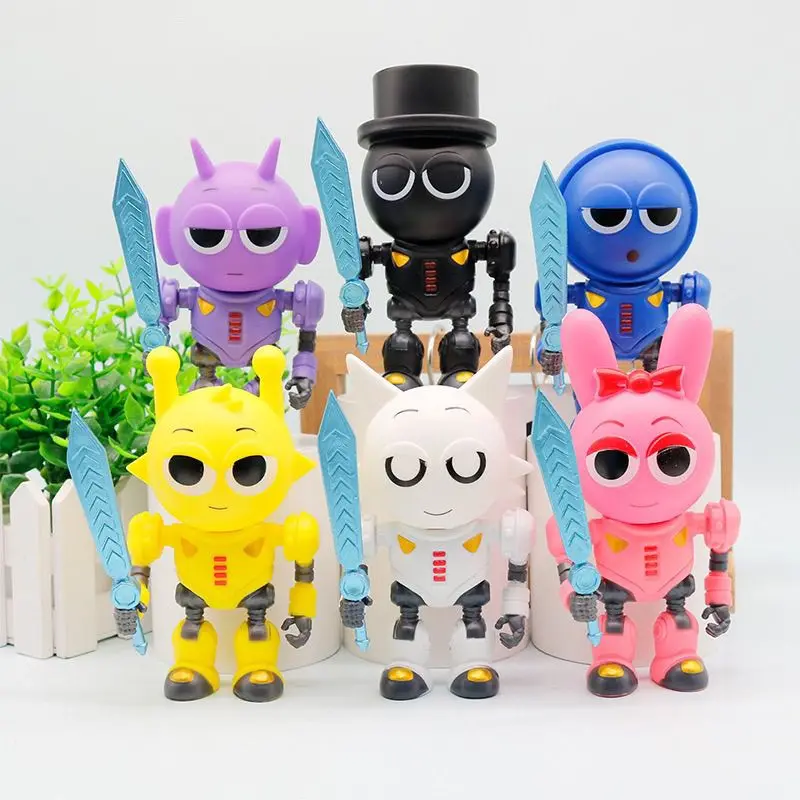 

6pcs/Set Mini Sprunki Action Figure Toy Cartoon Movie Sprunki Wenda Model Doll Figurines Home Model Gift