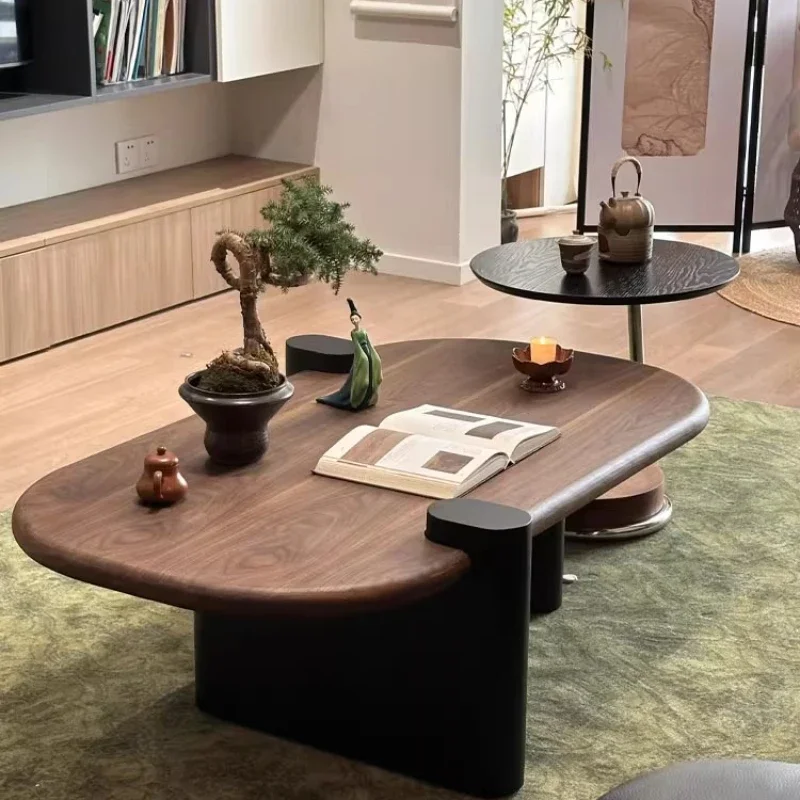 Aesthetics Irregular Coffee Table Decor Black​ Nesting Luxury Coffee Table Japanese Poker Mesa De Centro Sala Home Furniture