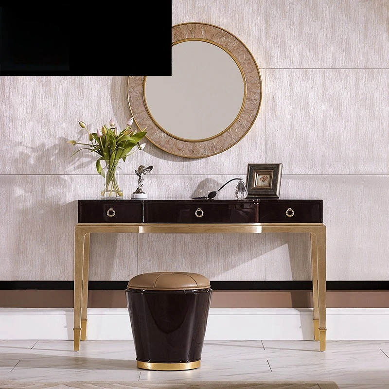

simple European neoclassical dressing table fashion light luxury dressing table bedroom dressing mirror combination furniture