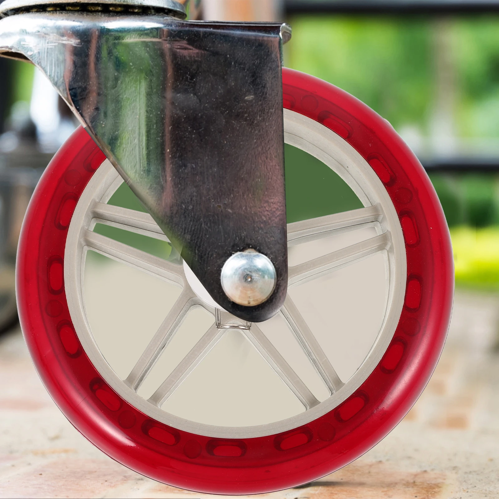 

2pcs Shopping Cart Wheels Replacement Plastic Pu Rolling Cart Wheels For Grocery Trolley Utility Laundry Carts Heavy Duty