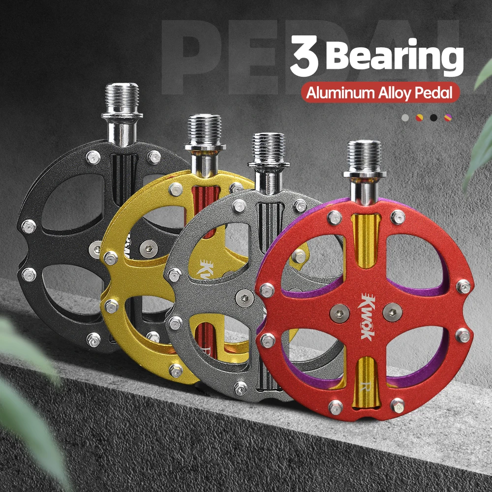 

Велосипедные педали KWOK, 3 подшипника, алюминиевый сплав, ось CR-MO, нескользящие, для MTB, шоссейных и складных велосипедов, около 290 г, пылезащитные