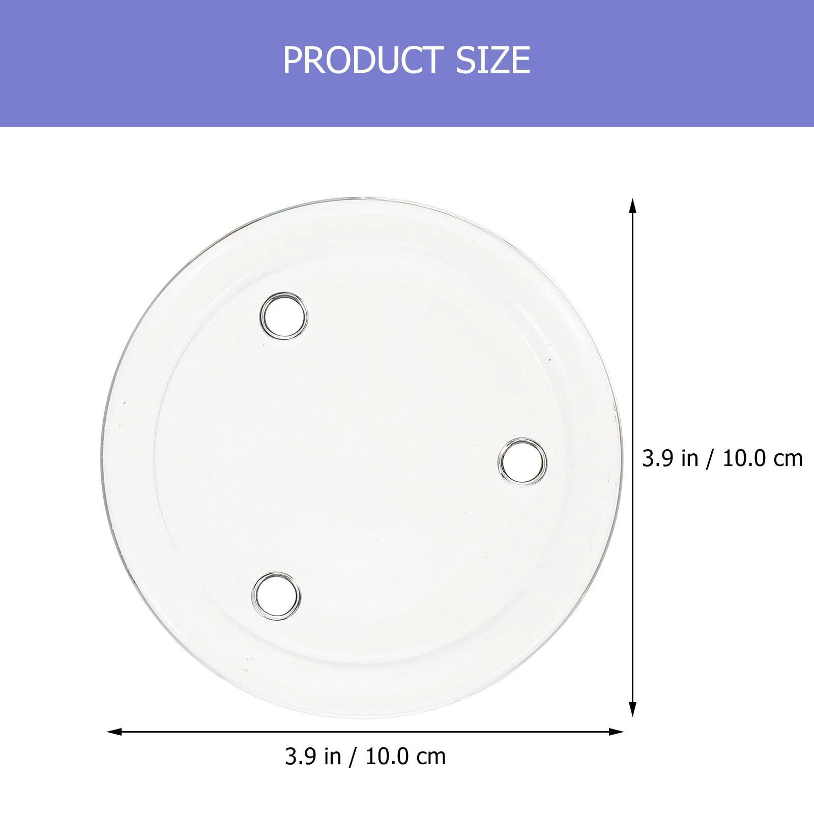 

2Pcs Round Glass Holders Simple Plates Romantic Table Decorations Dinner Props Dinner Decors