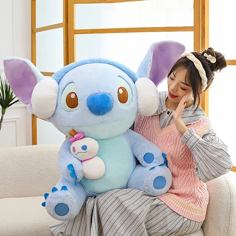 디즈니 Lilo & Stitch 봉제 인형 장난감, 귀여운 애니메이션 봉제 인형, 스티치 천사 40-100cm, 부드러운 봉제 베개, 어린이를 위한 크리스마스 선물