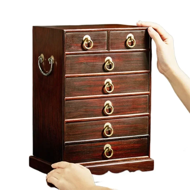 

Mahogany drawer type multi-layer tea cake storage box tea box