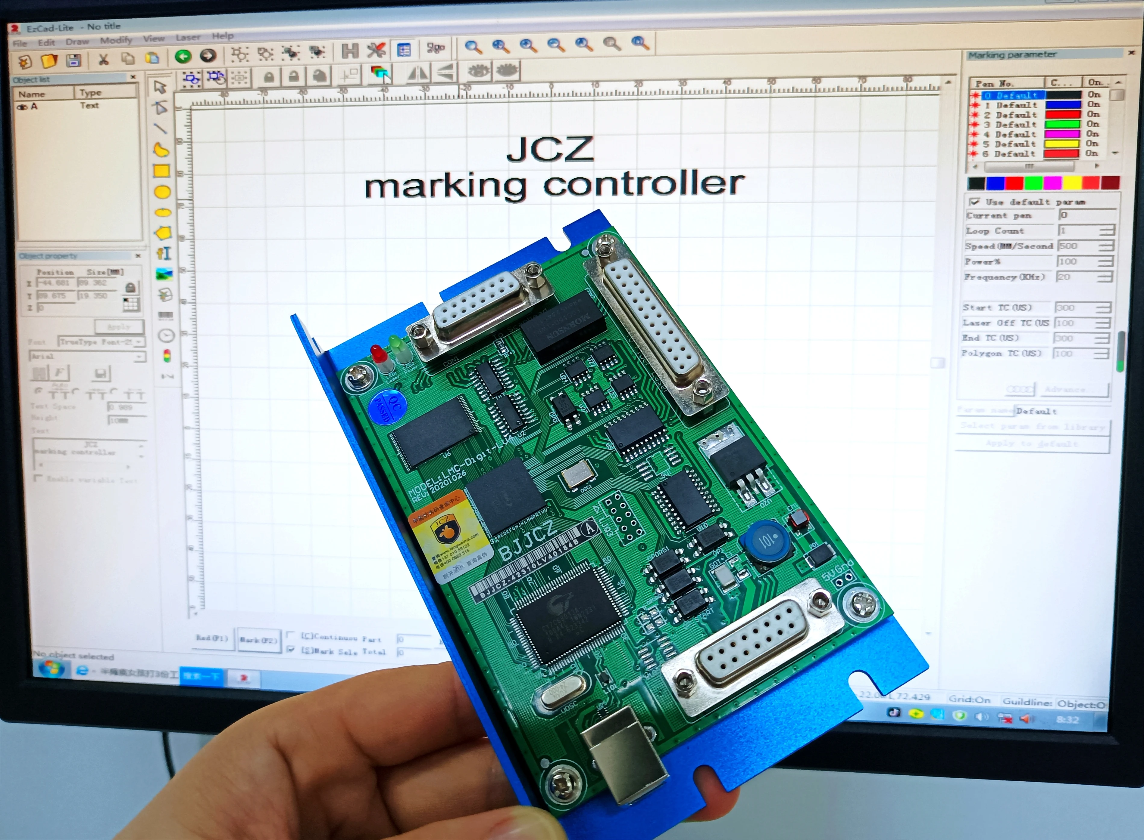 Original BJJCZ Brand Controller LMC-DIGIT-LV4 Control System For CO2/UV Laser Marking Machine