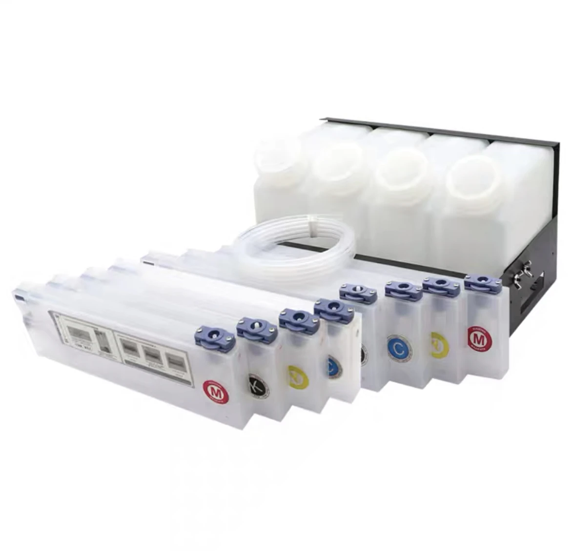 FALAVOL 1 Set Bulk Ink System  Ink Supply System 4tanks +8 ink cartridges for Roland VS640 VS420 VS540 MIMAKI Mutoh Ciss