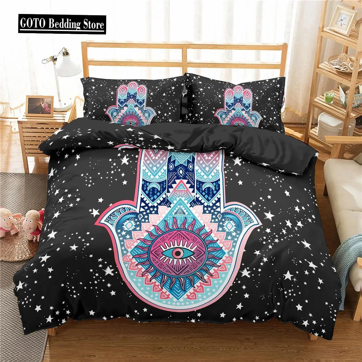 

Black Starry Sky Bedding Set Adults Winter Duvet Cover Sets Kids,twin Full Queen King Bedroom Set Galaxy Housse De Couette