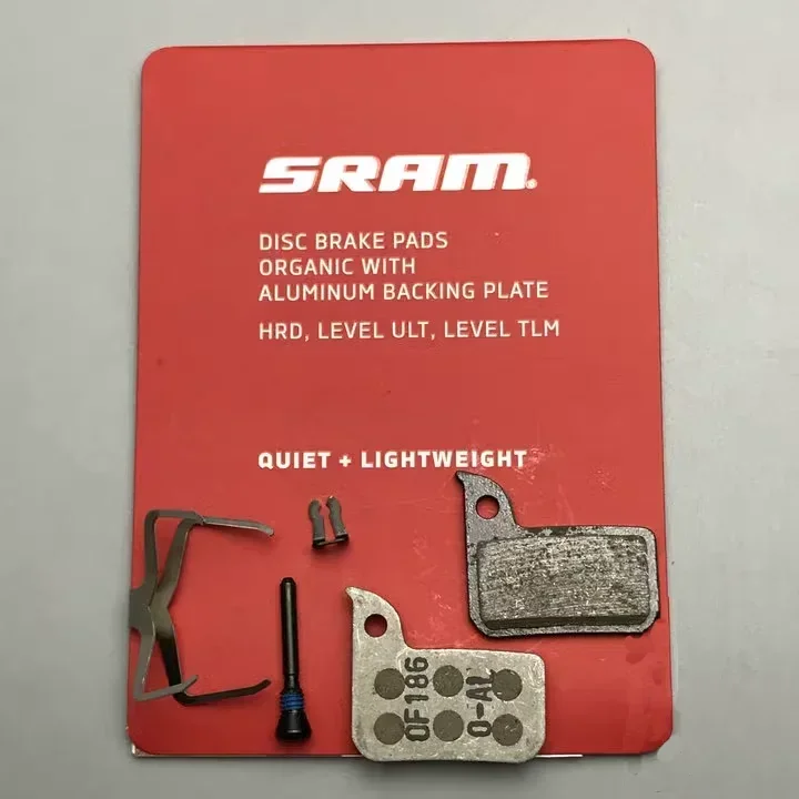 

SRAM Organic Disc Brake Pads with Steel Backing Plate - Compatible with HRD/LEVEL/ULT/TLM Brakes, for MTB & Road Bikes
