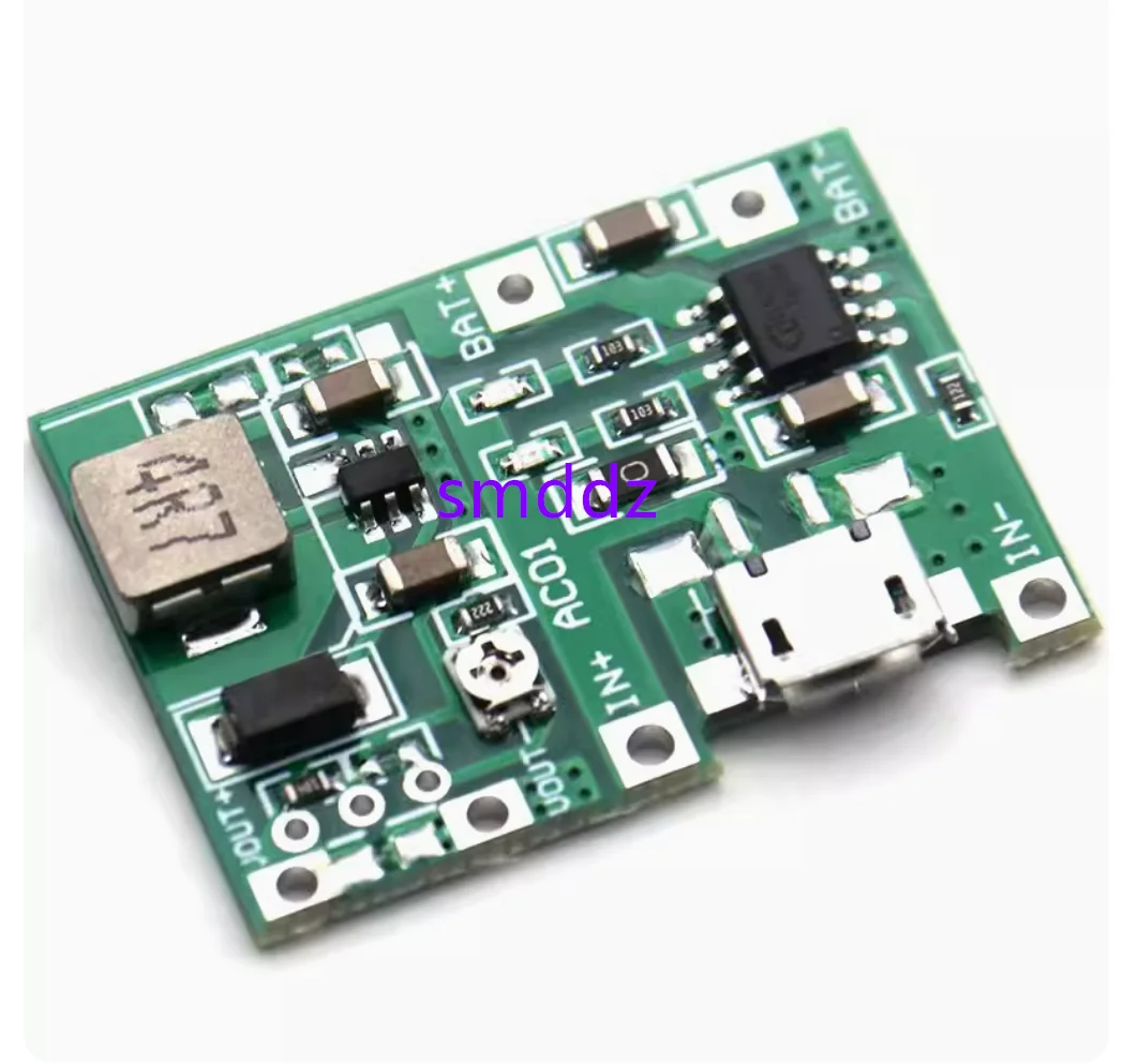 10pcs   18650 lithium battery charging, boosting and discharging integrated adjustable module 3.7V to 9V to 5V multimeter modifi