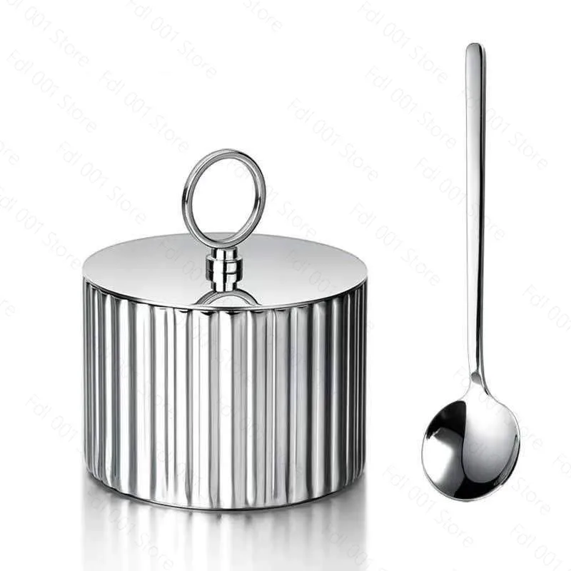 Light luxury sugar jar,Nordic seasoning light luxury seasoning box high value storage kitchen assistant seasoning bottle