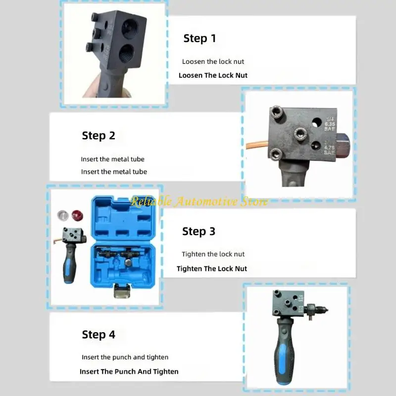 M68B Brake Line Flaring Tool Suitable Double Flaring Tool Handheld Brake Line Tool