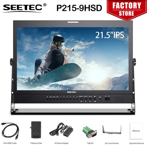 Seeetec-モニター付きデスクトップフルHD3g-sdi P215-9HSD,21.5.5インチ,1920x1080,lcdビデオ録画,フィルム